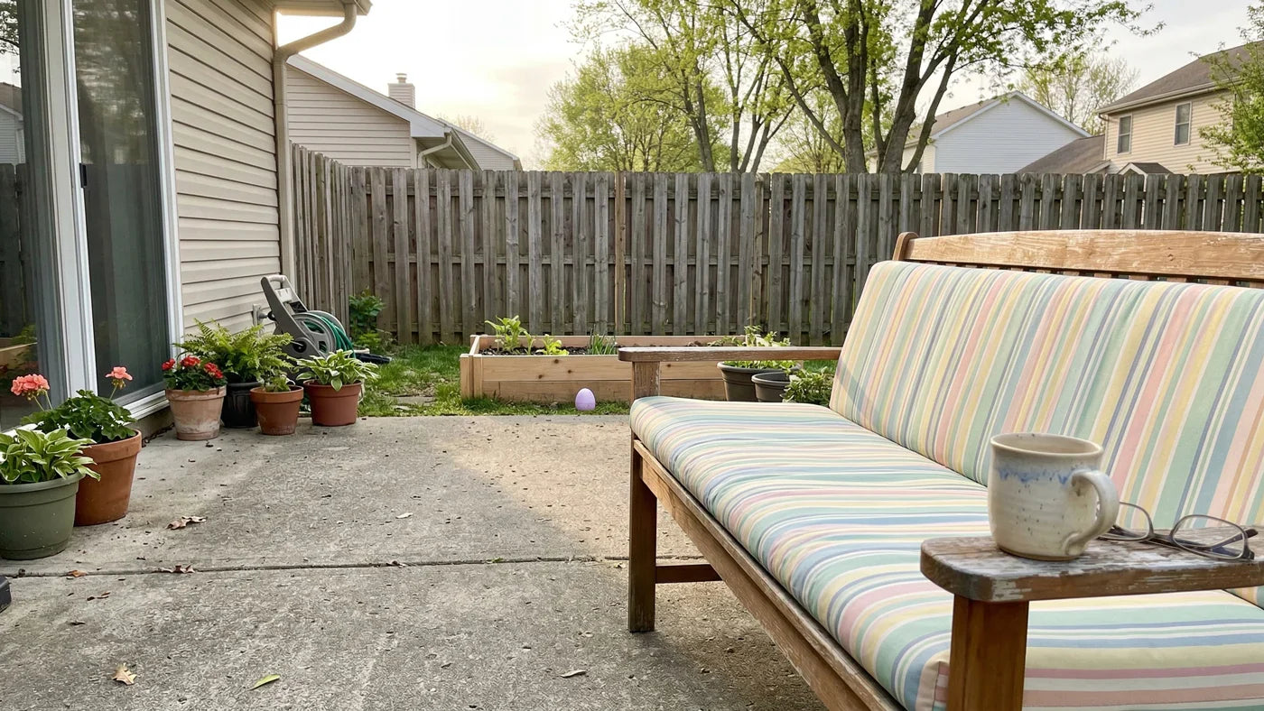 Your Patio Bench Sat Empty All Winter. Easter's the Wake-Up Call.