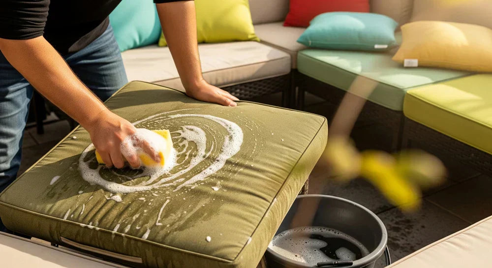 How to Gently Clean Patio Furniture Cushions and Properly Maintain Them