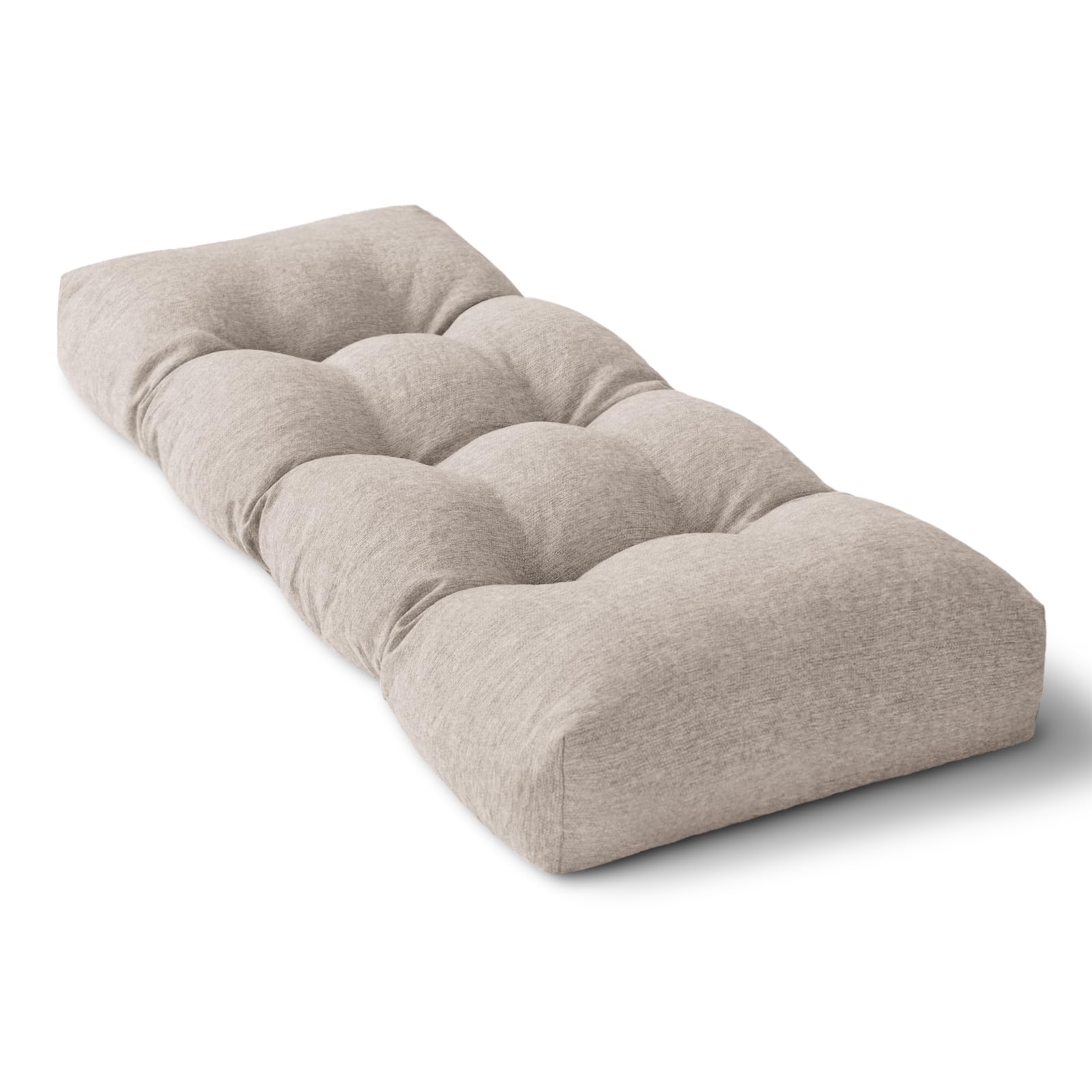 Tufted Bench Cushion with High-Density Foam and Non-Slip Backing