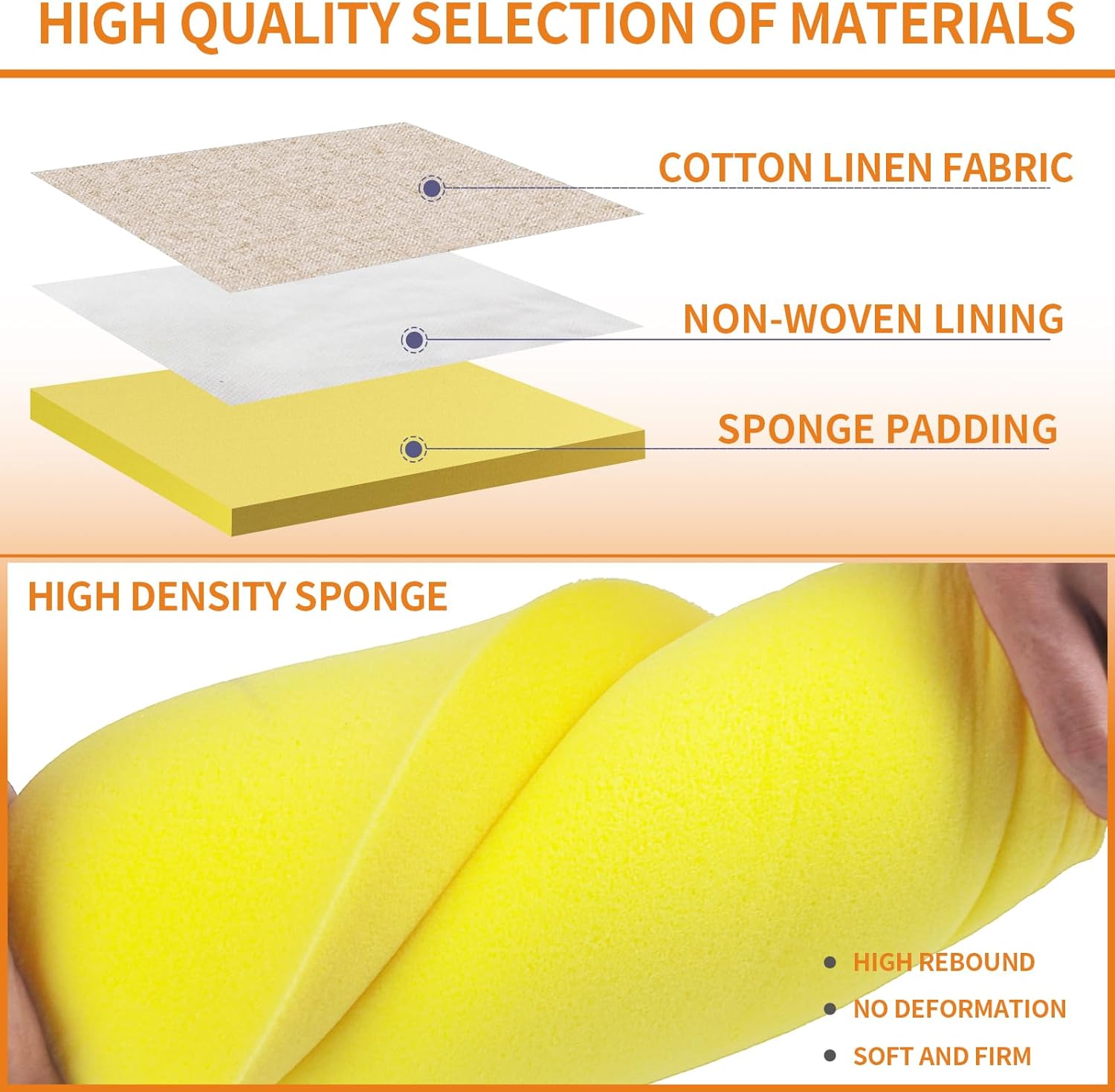 Bench Cushion with High-Density Foam for Comfortable Seating