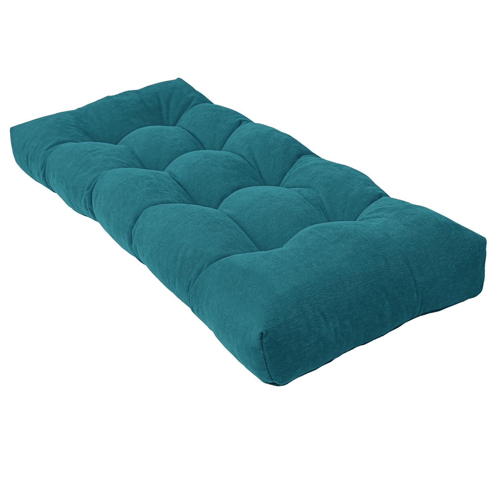 Tufted Bench Cushion with High-Density Foam and Non-Slip Backing