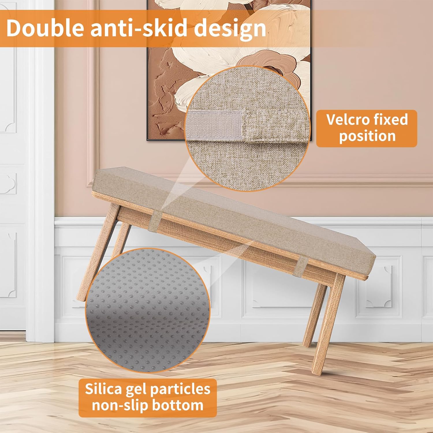 Bench Cushion with High-Density Foam for Comfortable Seating