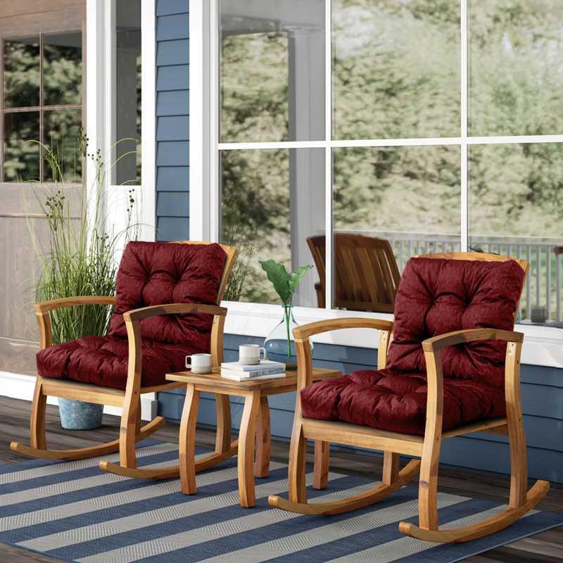 Rulaer® Garden High Back Rocking Chair Cushion - Rulaer