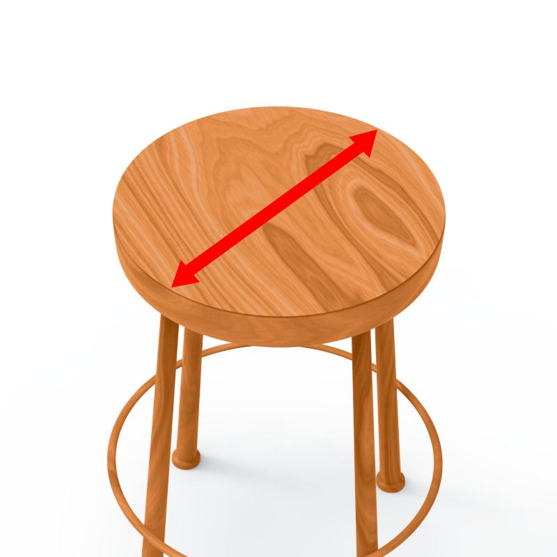 Measure bar stool cushion diameter Rulaer