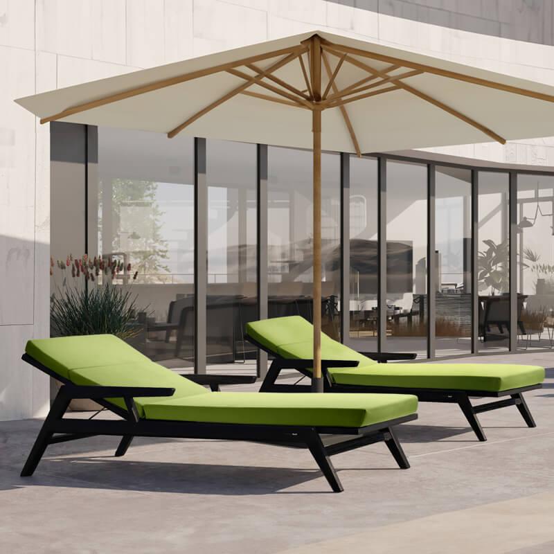 Rulaer® Outdoor Deck Chaise Lounge Cushion - Rulaer