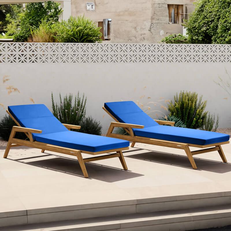 Rulaer® Outdoor Deck Chaise Lounge Cushion - Rulaer