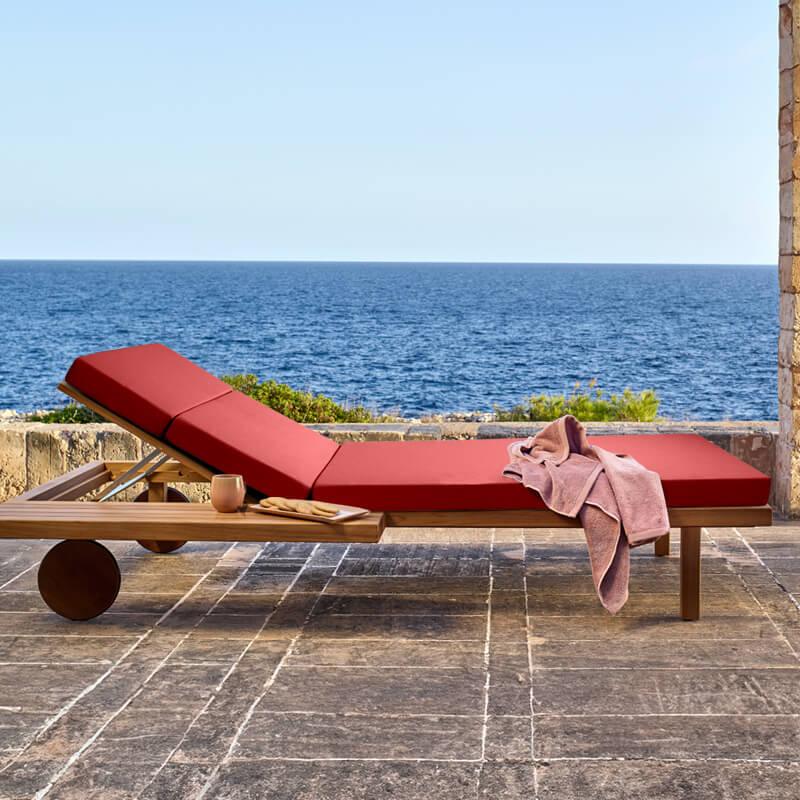 Rulaer® Outdoor Deck Chaise Lounge Cushion - Rulaer