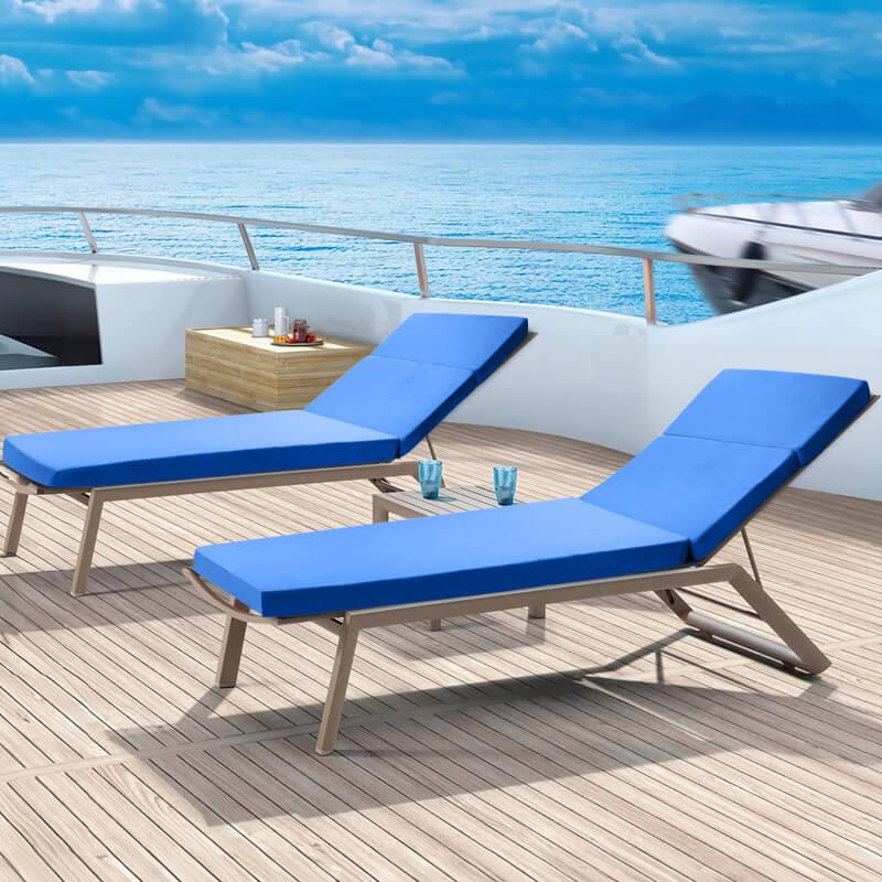 Rulaer® Outdoor Deck Chaise Lounge Cushion - Rulaer