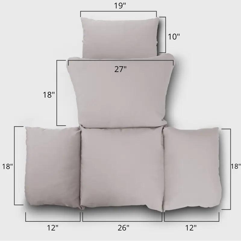 Rulaer® Outdoor Hanging Basket Egg Chair Cushion - Rulaer