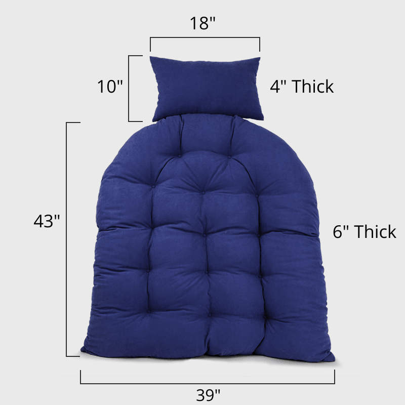 Rulaer® Tufted Swing Hanging Egg Chair Cushion - Rulaer