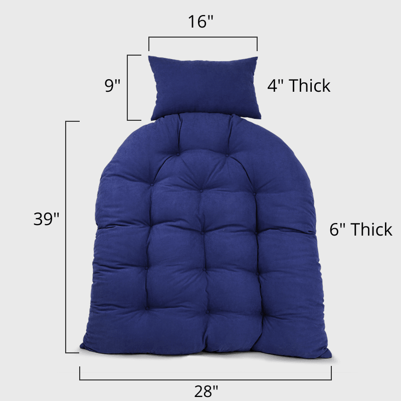 Rulaer® Tufted Swing Hanging Egg Chair Cushion - Rulaer