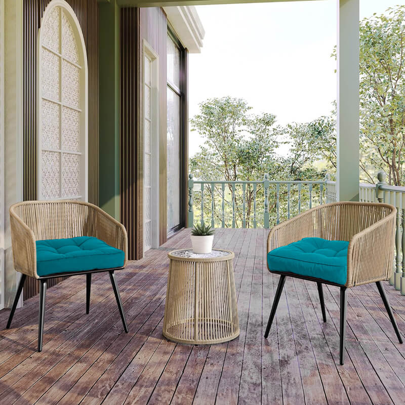 Two Piece of Garden Waterproof Chair Cushions - Rulaer