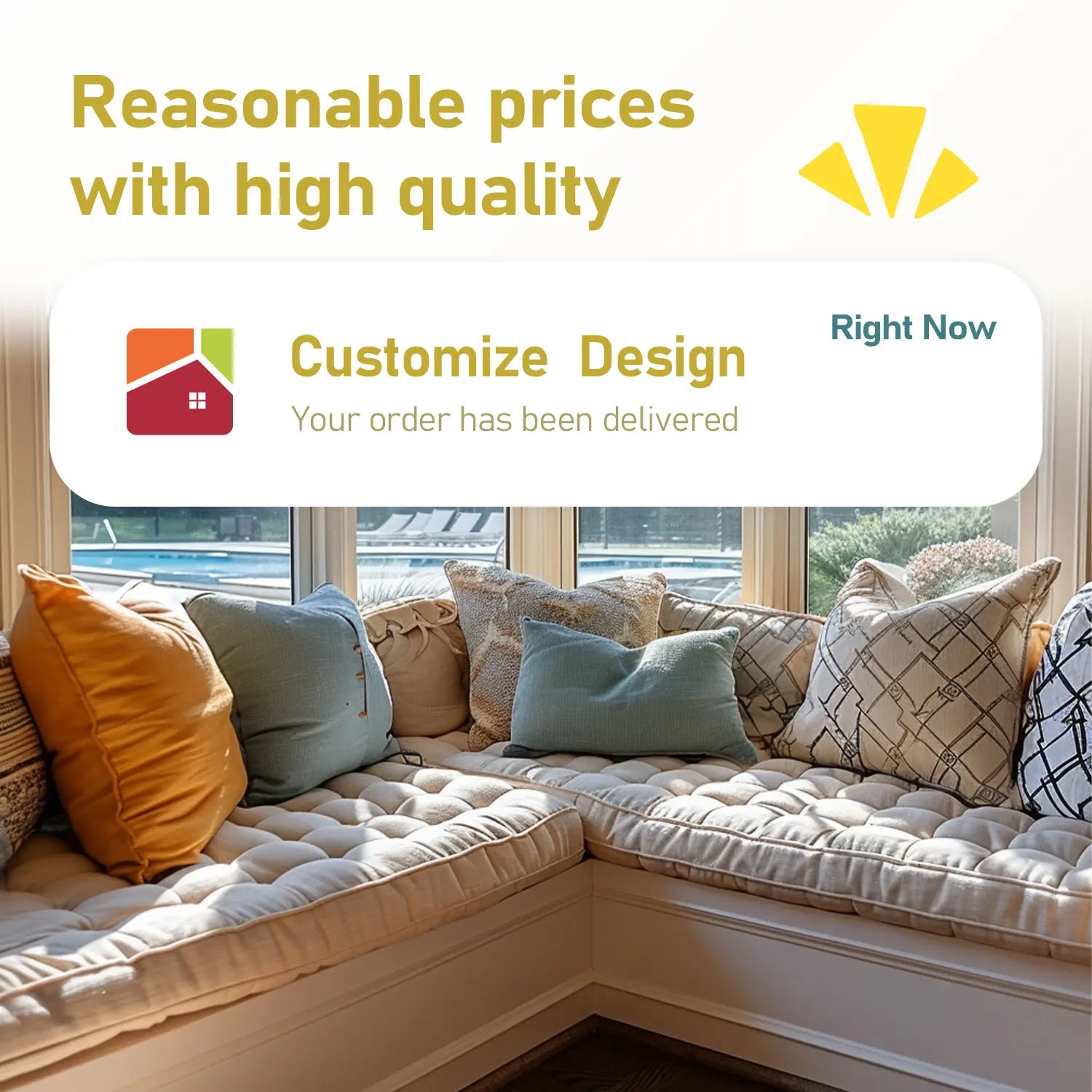 Rulaer® Custom tufted cushion Indoor Outdoor - Rulaer