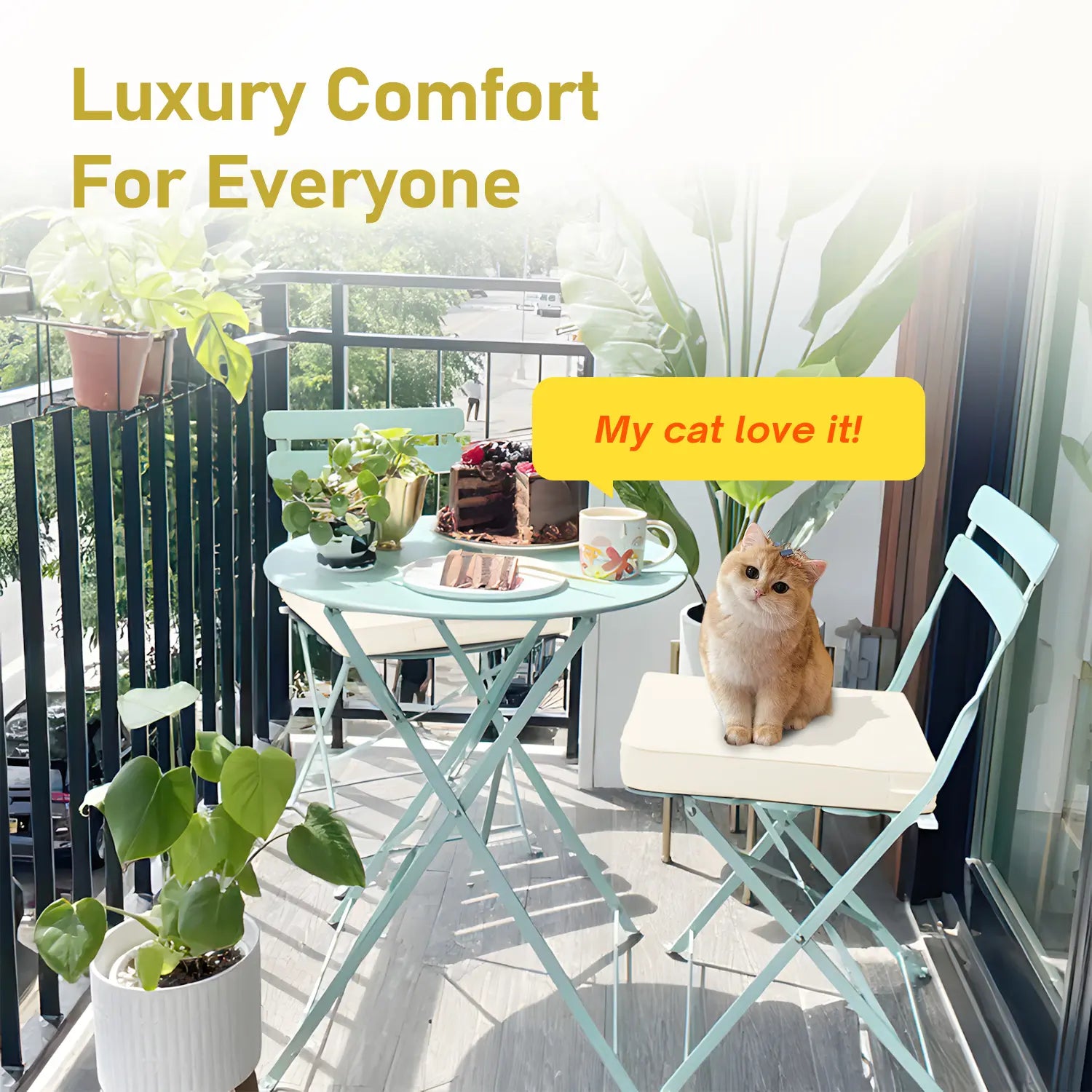 Rulaer® Custom Seat Cushion Pad Cover Indoor Outdoor - Rulaer