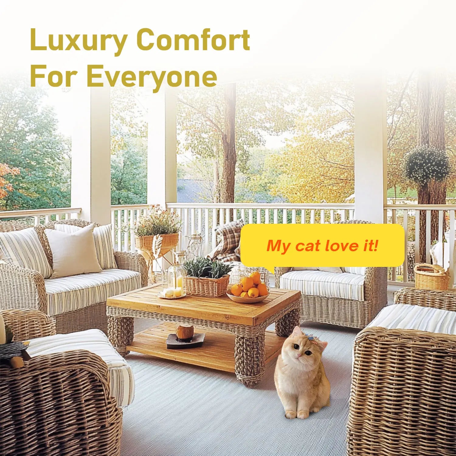 Rulaer® Custom Couch Cushion Cover Indoor Outdoor - Rulaer