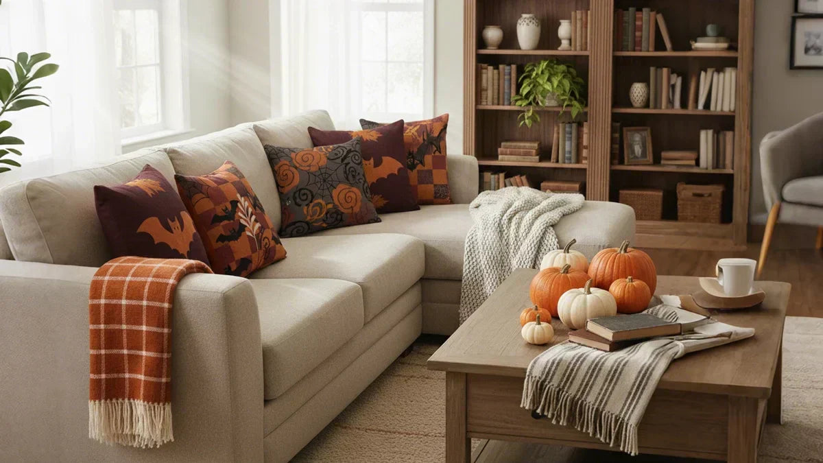 Halloween Home Magic: Transform Your Living Room with Custom Couch Cushions (Spooky Yet Cozy!)