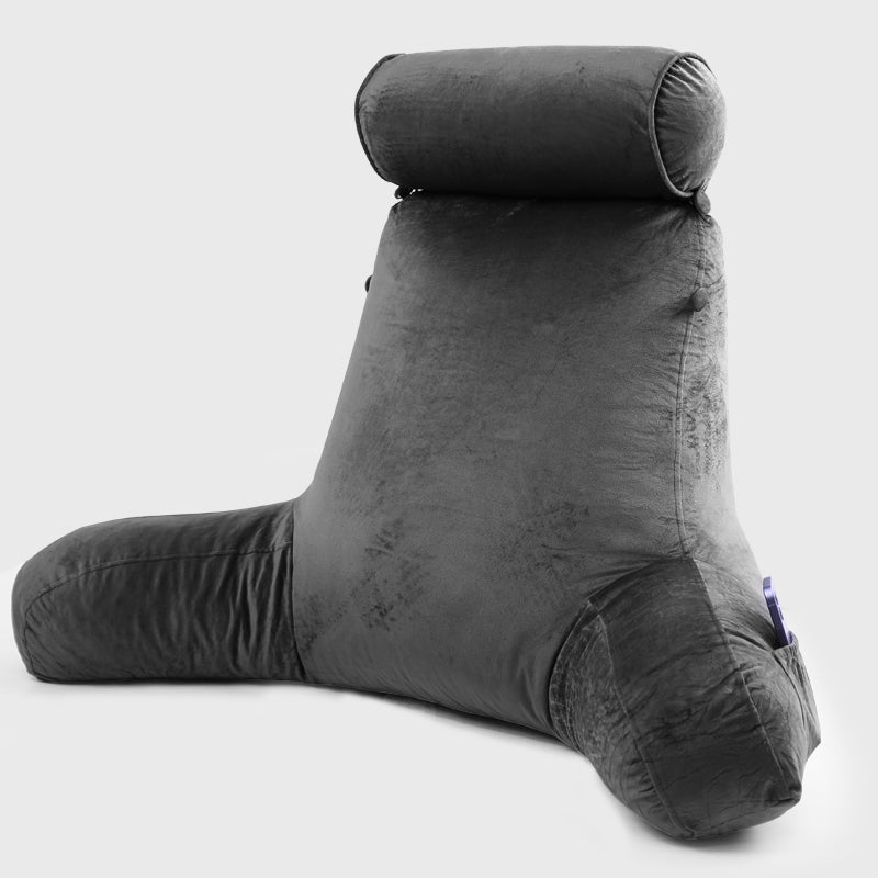 Bed Rest Reading Pillow with Light gray color could be used in your bedroom, living room Rulaer
