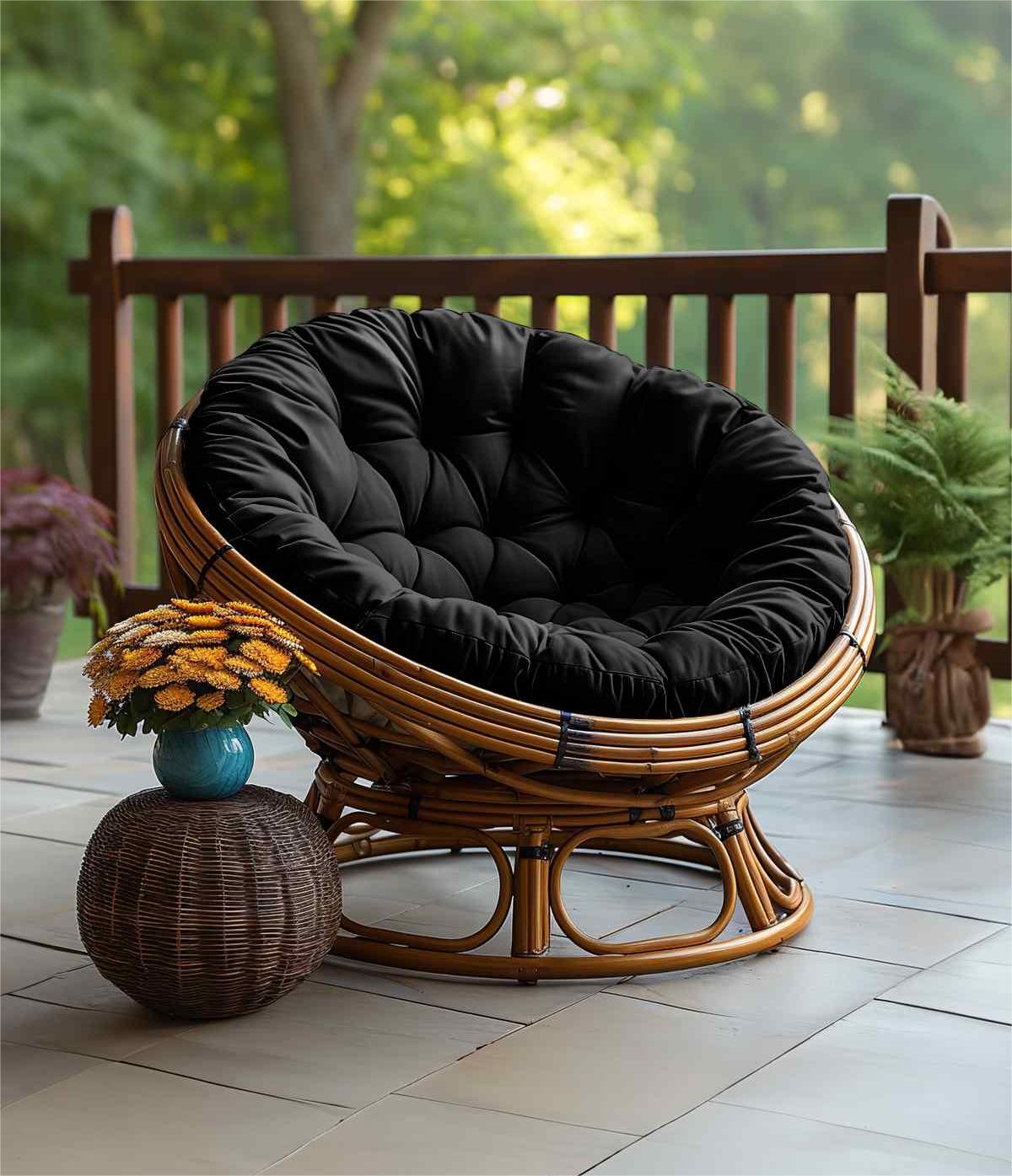 Collection page-Black Papasan Chair Cushion in patio | Rulaer cushion