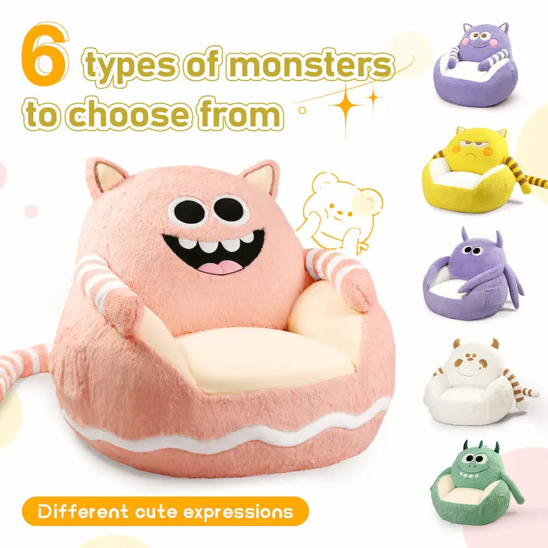 🌸 Cuddle Monster Kids' Sofa