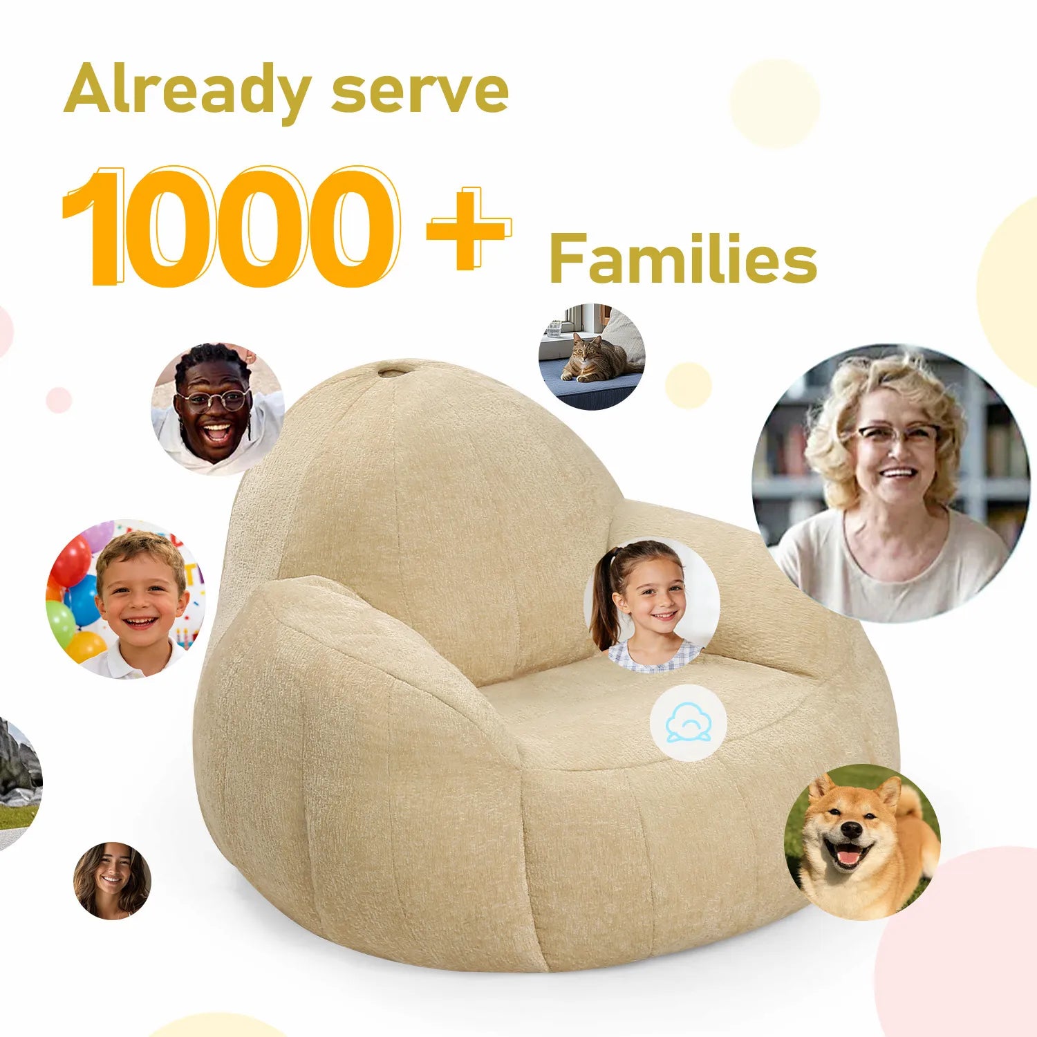 Rulaer®High-density foam-filled beanbag sofa