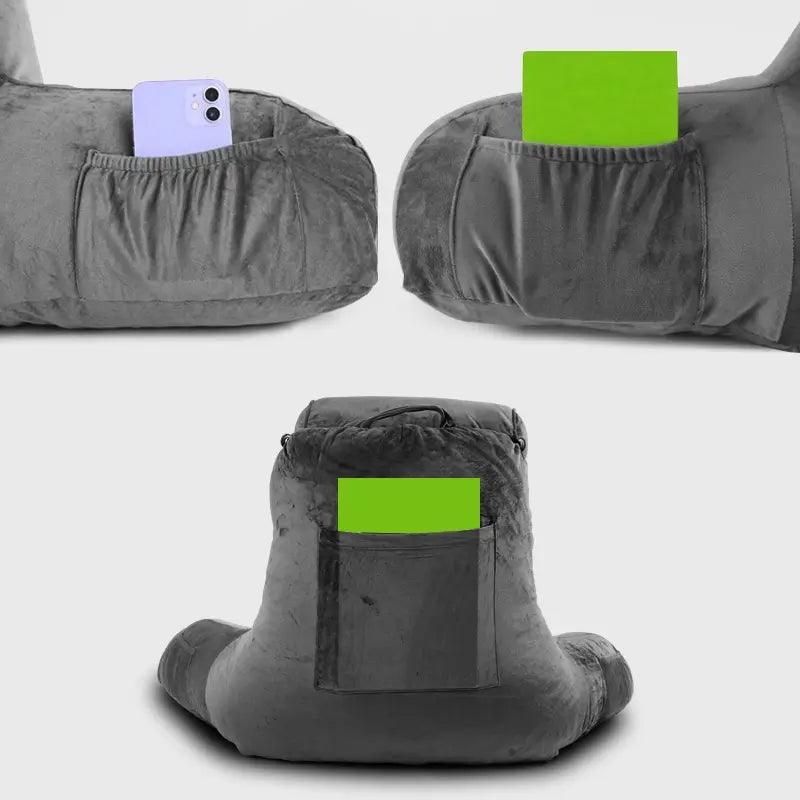 Bed Rest Reading Pillow has three pockets, conveniently store your private stuffs | Rulaercushion