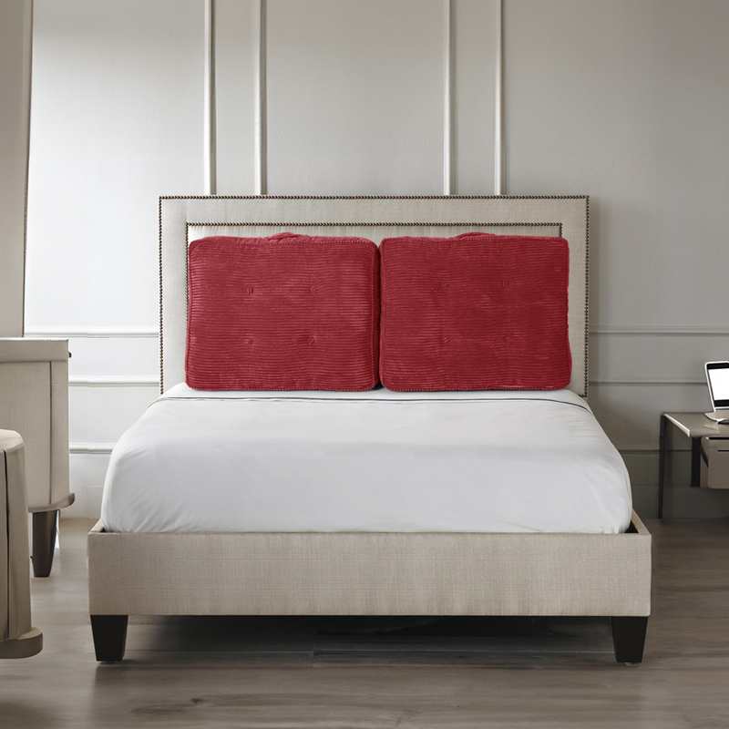 Bedroom Headboard Pillows have practial top handle and side pockets for reaching essentials | Rulaer