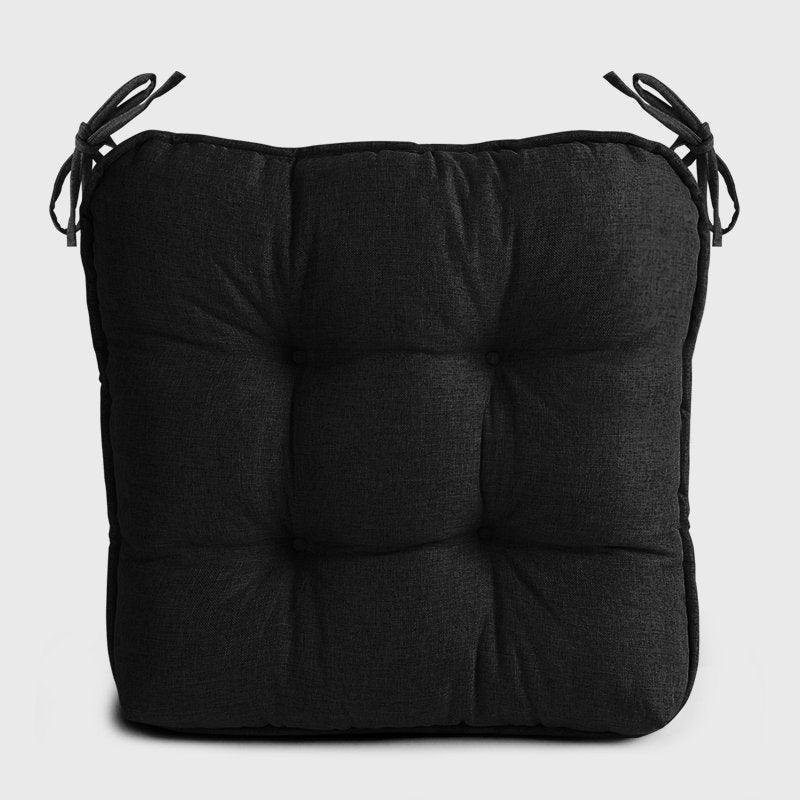 Black Dinette Chair Cushions with Ties | Rulaer