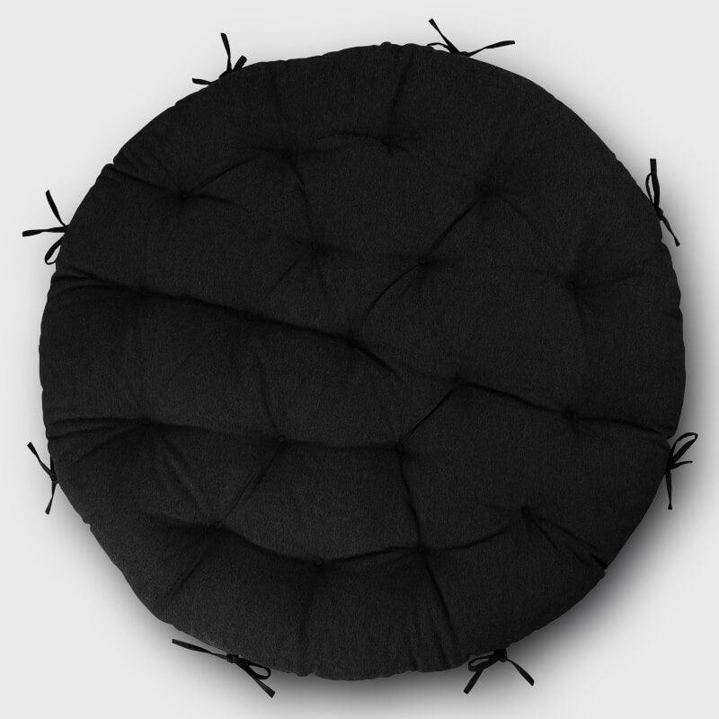 Black Outdoor Papasan Seat Cushion adds comfort and style to your swing chair | Rulaer