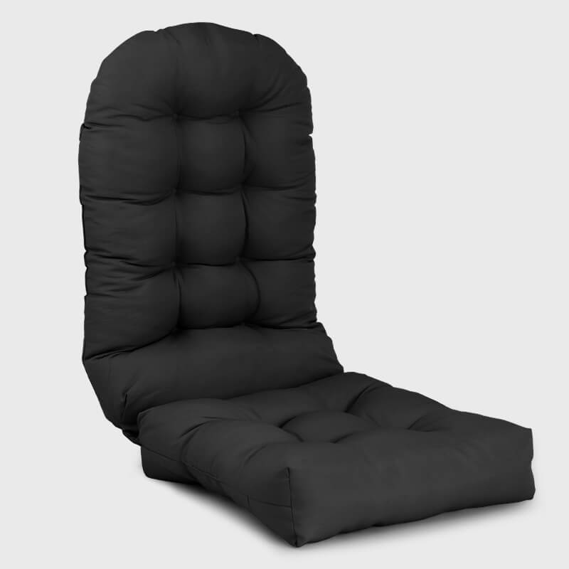 Black Outdoor Tufted Rocking Chair Cushion can enhance the comfort and aesthetic appeal of your outdoor rocking chair | Rulaer