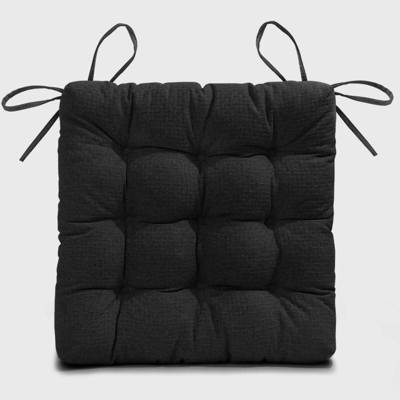 Black Tufted Chair Cushions For Kitchen Chairs | Rulaer