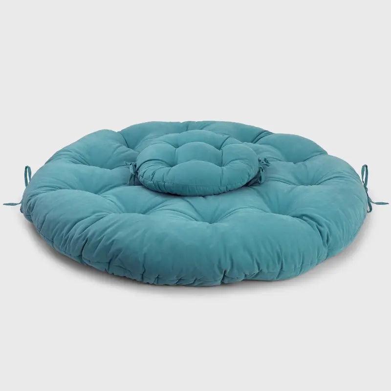 Custom patterned papasan chair cushion