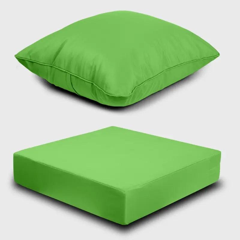 Bright green Indoor or Outdoor Deep Seat Cushion is consisted of one back cushion and one seat cushion, super soft and supportive | Rulaercushion