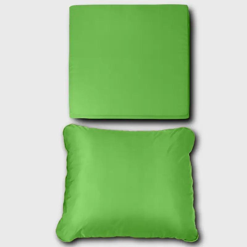 Bright green Indoor or Outdoor Deep Seat Cushion is consisted of one back cushion and one seat cushion, super soft and supportive | Rulaercushion