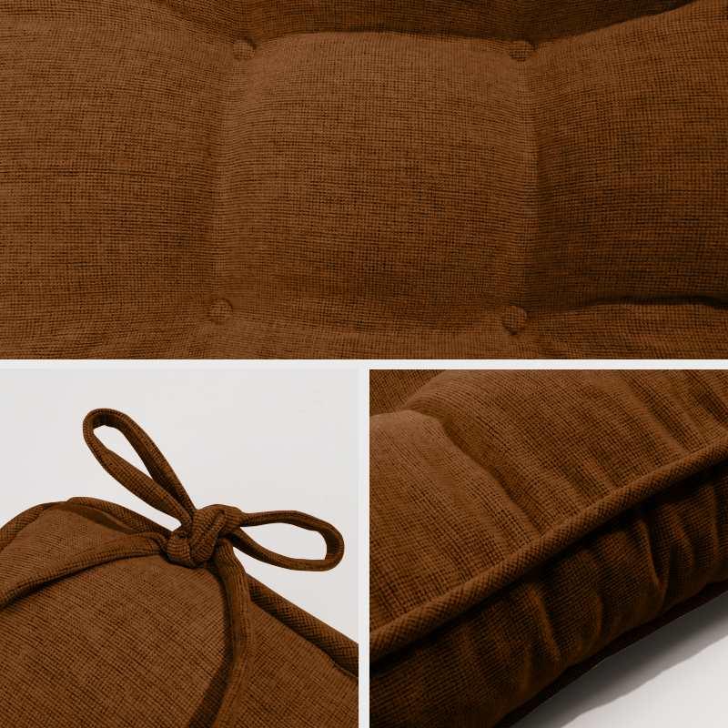 Chair Cushions For Dining Chairs have tufted design, ties and piping details | Rulaer