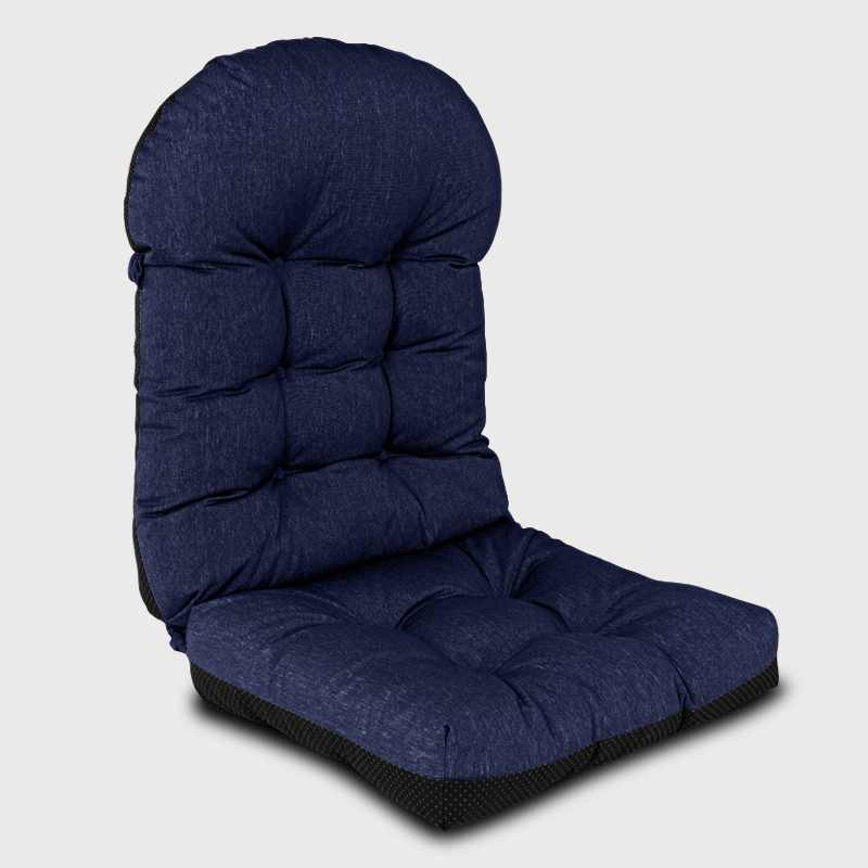 Dark blue Indoor Tufted High Back Chair Cushion could be used in garden rocking chair-Rulaer cushion-2