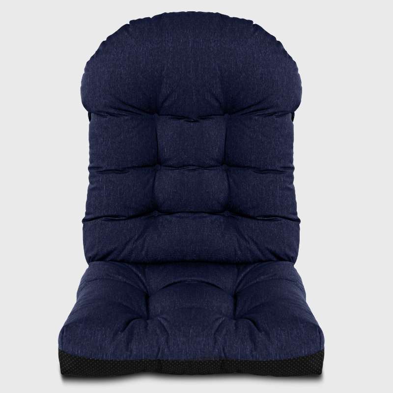 Dark blue Indoor Tufted High Back Chair Cushion provides a soft seating choice-Rulaer cushion