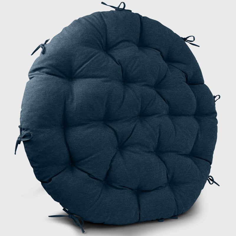 Deep blue Outdoor Papasan Seat Cushion is made to fit the Papasan swing chair-Rulaer