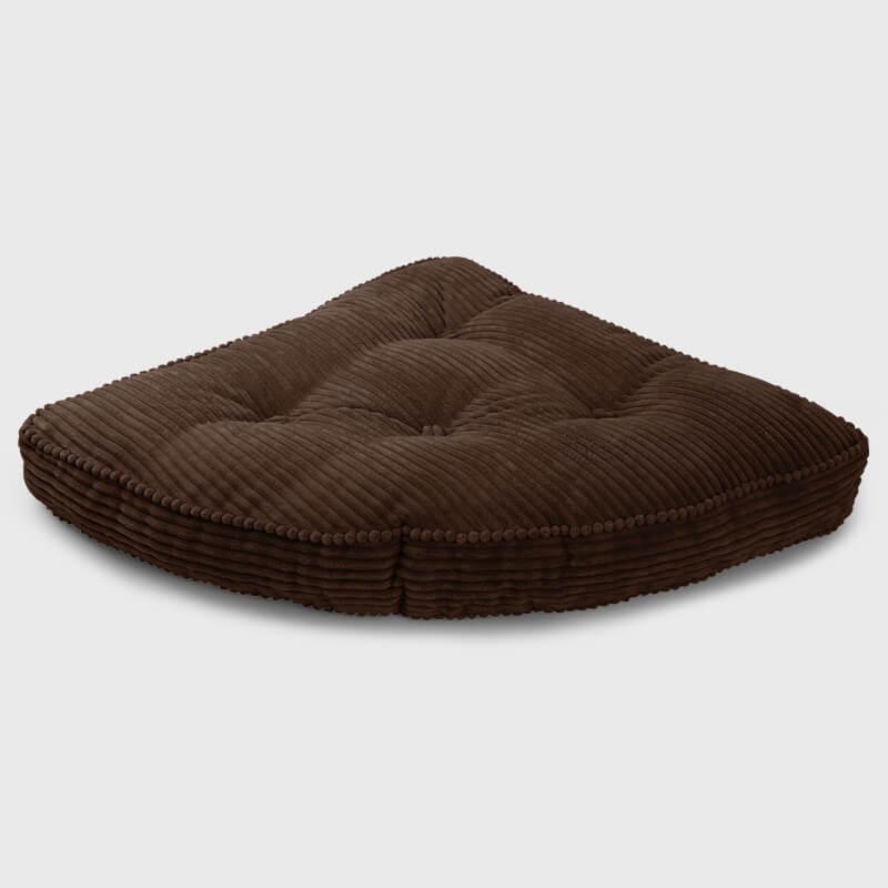 Deep brown Bedroom Corner Large Floor Cushion is put on your bedroom floor | Rulaer