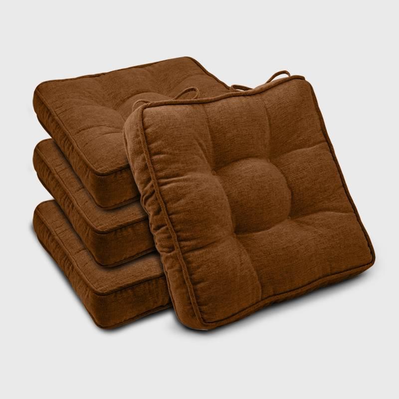 Deep brown Chair Cushions For Dining Chairs is well collocate with your indoor furniture | Rulaer