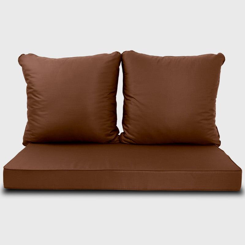 Deep brown Outdoor Waterproof Loveseat Cushions | Rulaer