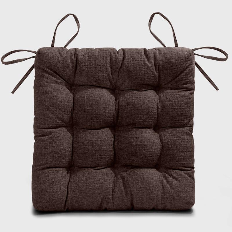 Deep brown Tufted Chair Cushions For Kitchen Chairs | Rulaer