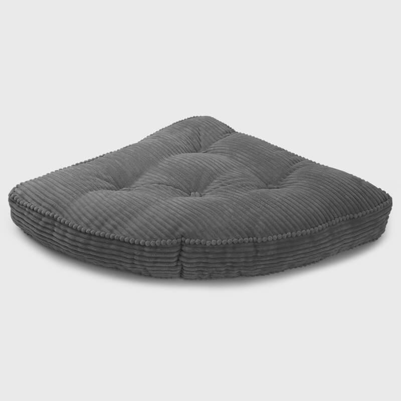 Deep gray Bedroom Corner Large Floor Cushion is put on your bedroom floor | Rulaer