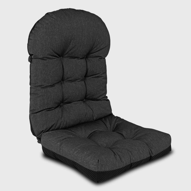 Deep gray Indoor Tufted High Back Chair Cushion could be used in garden rocking chair-Rulaer cushion