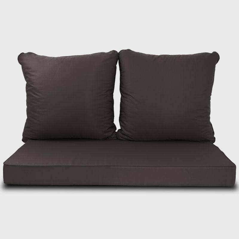 Deep gray Outdoor Waterproof Loveseat Cushions | Rulaer