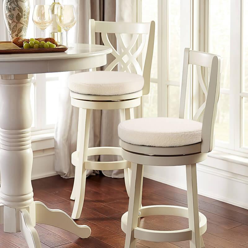 Dining Circle Bar Stool Cushion is placed on the restaurant chairs | Rulaer