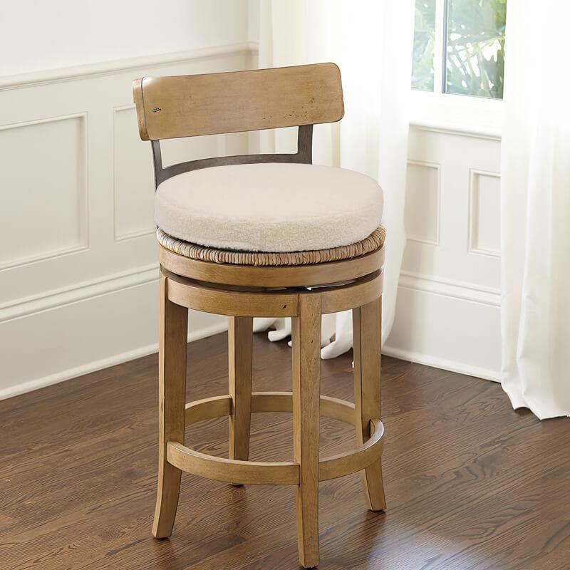 Dining Circle Bar Stool Cushion is placed on the round bar stool chairs | Rulaer