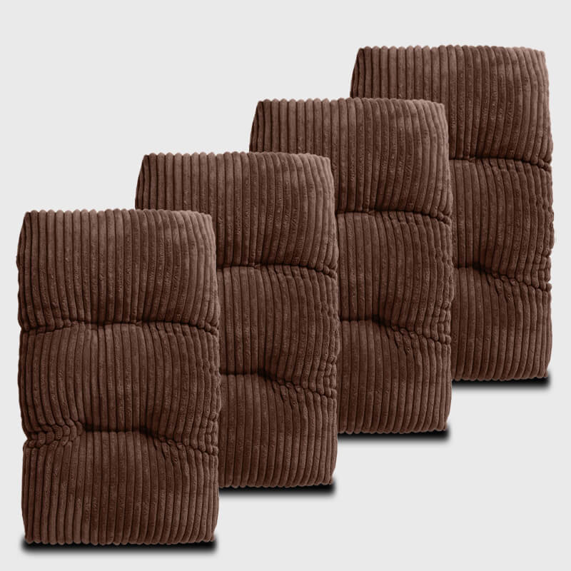 Four Deep brown Rectangle Counter Bar Cushions could bring soft seating experience | Rulaer cushion