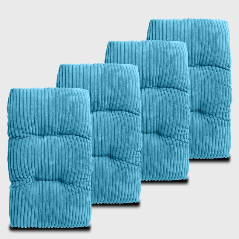 Four Light blue Rectangle Counter Bar Cushions could bring soft seating experience | Rulaer cushion