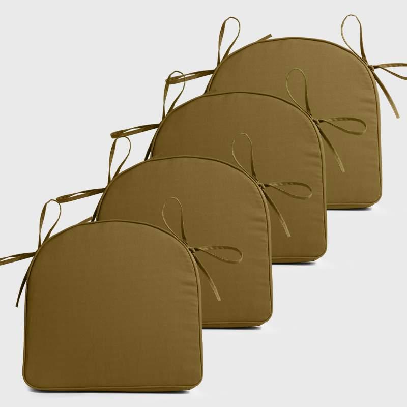 Four Light brown Backyard U Shape Chair Cushions | Rulaer