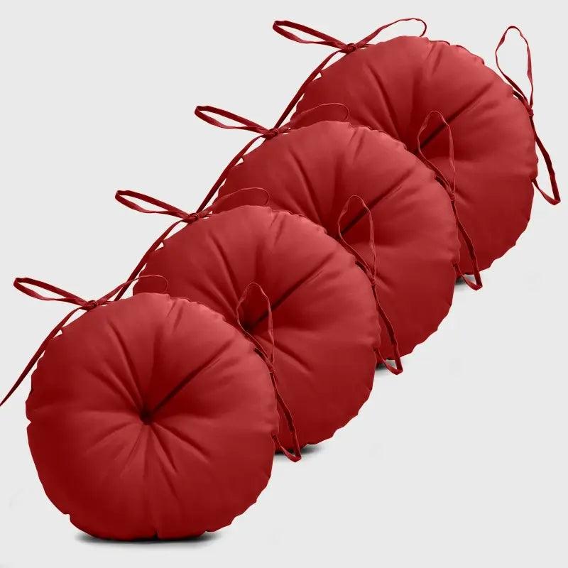 Patio Round Bar Stool Cushion with Red Color has fashion appearance and soft touch, suitable for the outdoor dining chair. | Rulaercushion